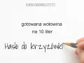 Gotowana wołowina jako danie krzyżówka - poznaj odpowiedź na zagadkę