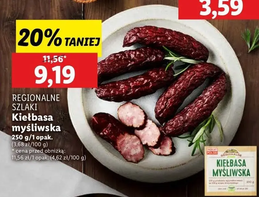 Kiełbasa myśliwska w Lidl: najlepsze promocje i opinie klientów